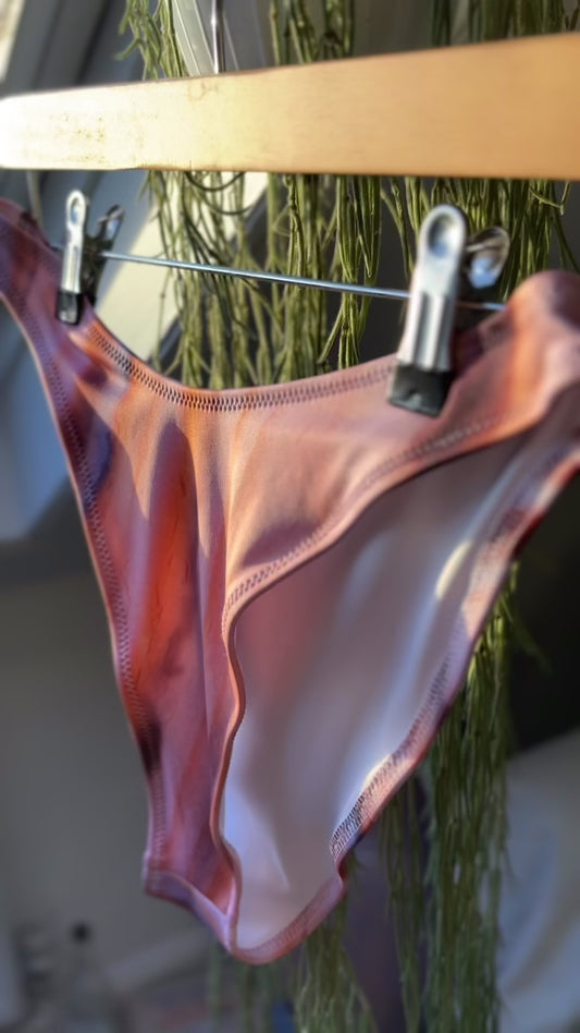 Pink Botswana Agate Recycled V-cut Bikini Bottom